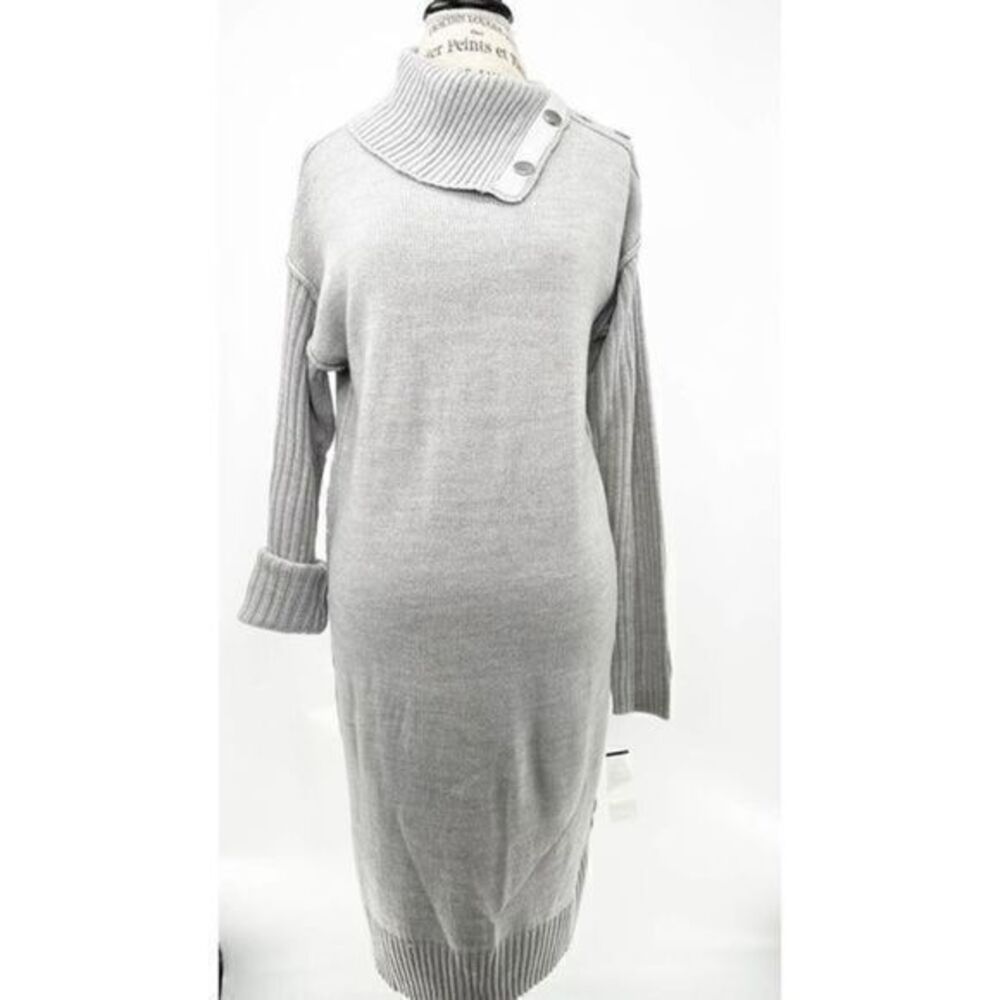 HARLOW & ROSE NWT Harbor Mist Grey Sweater Dress MEDIUM